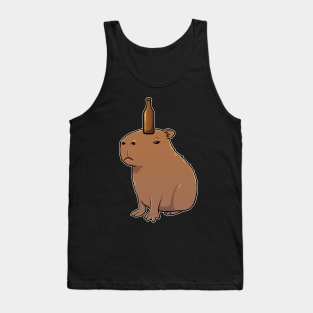 Capybara with Beer on its head Tank Top